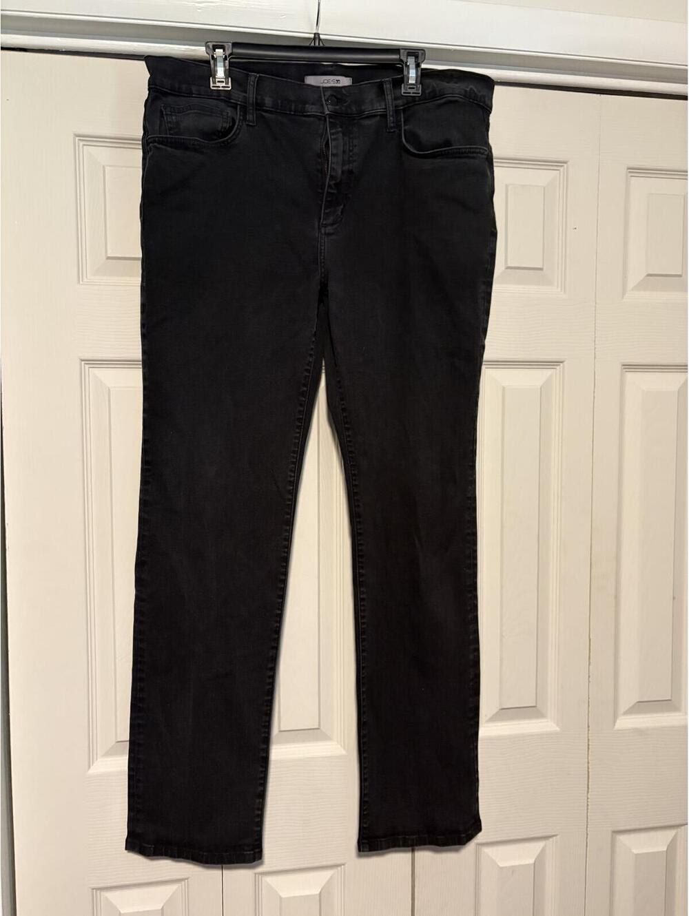 Joe’s Jeans Women’s 38 Black Straight Leg Jeans Stretch Denim Classic Dark Wash